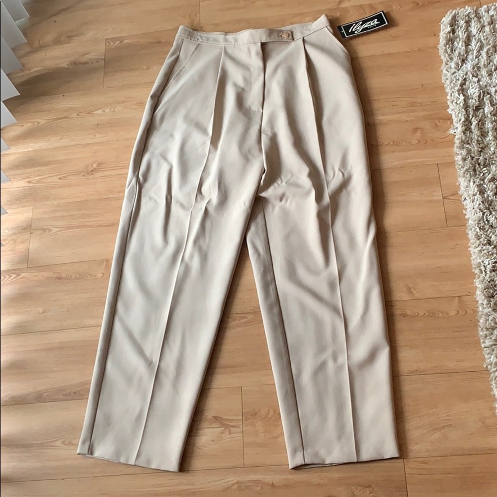 High Waisted Beige Trousers (Like New)